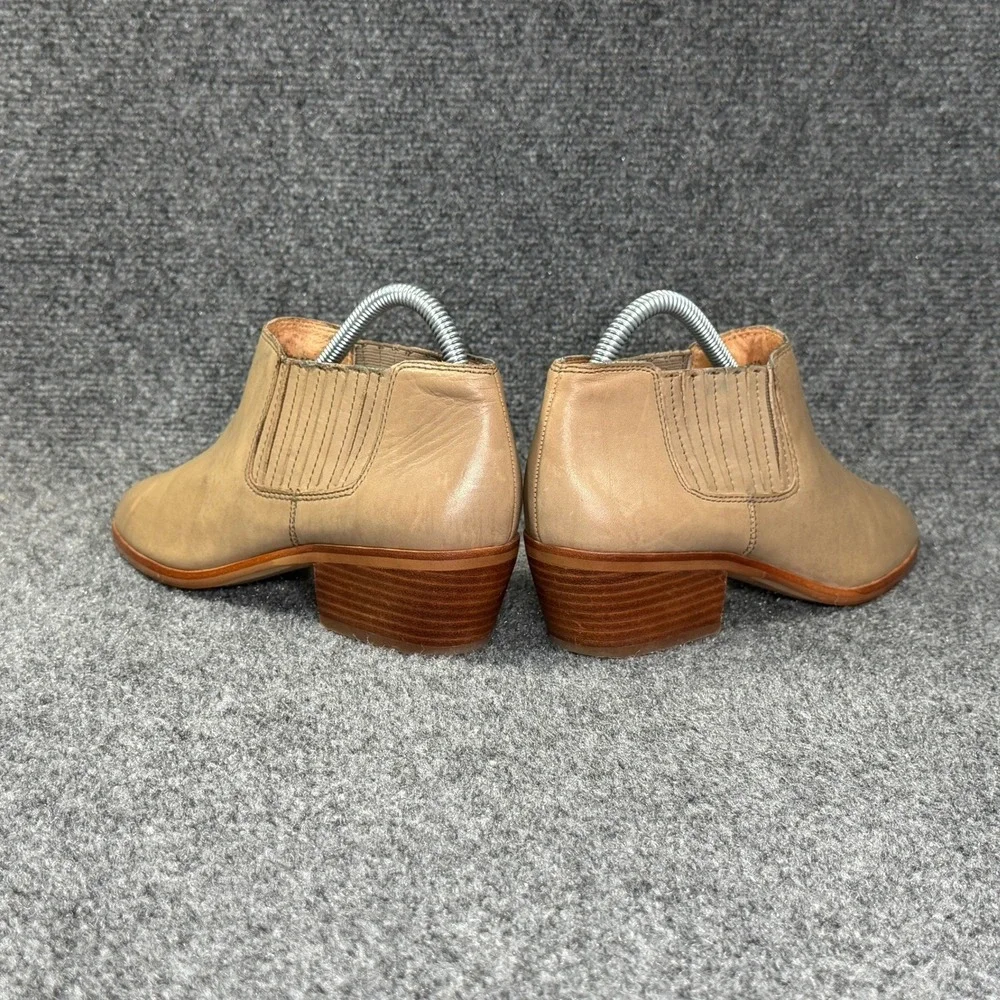 Madewell The Spencer Chelsea Ankle Boots Women's 7.5 Beige Brown Leather Slip On